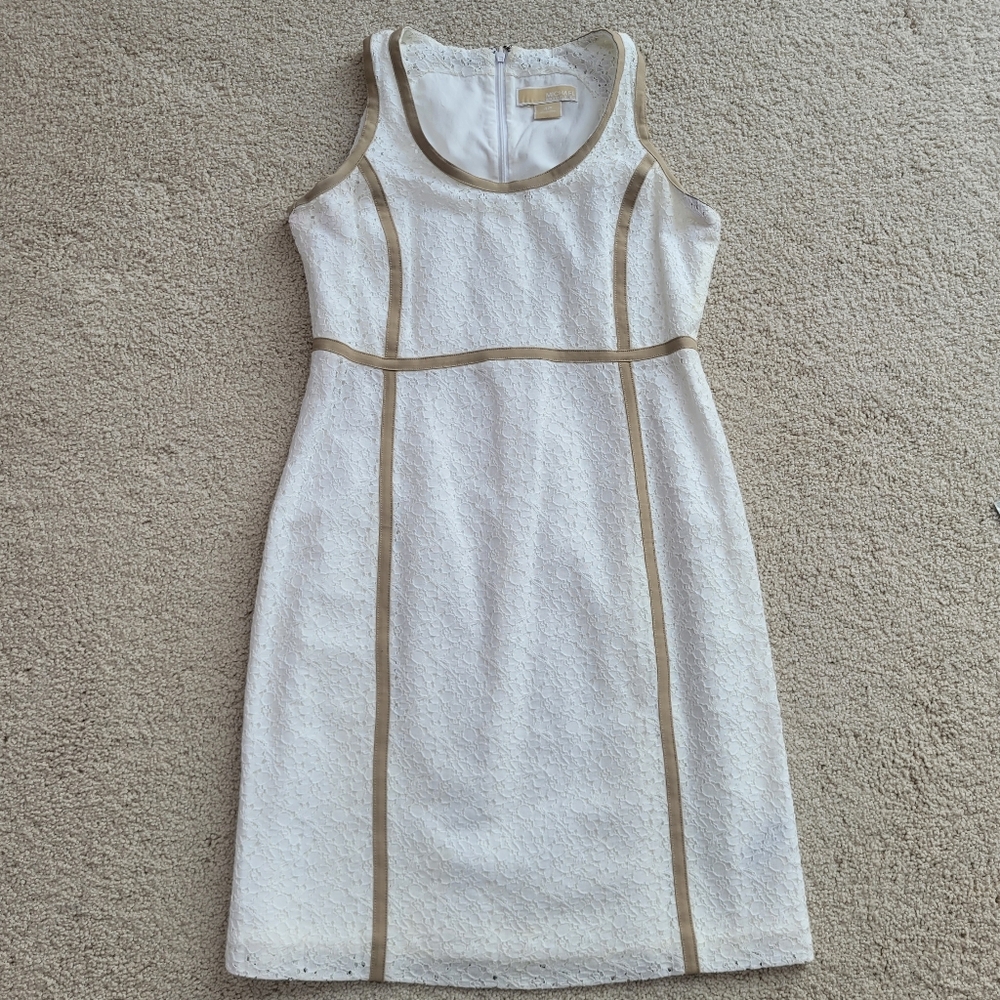 Michael Kors Sleeveless Lace Sheath Dress Size 4P - Picture 9 of 14
